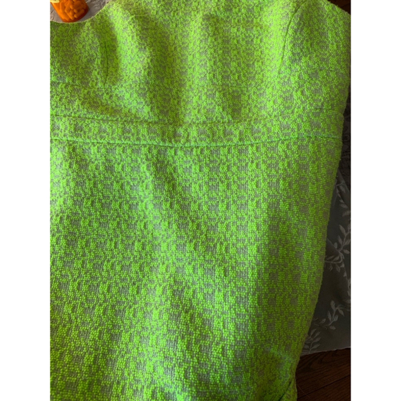 J Crew Women's Neon Yellow Green and Gray Dress - Picture 10 of 10